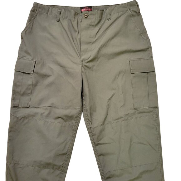 Tru Spec Professional Grade Cargo Pants 2XL Long Olive Green Durable Adjustable - Picture 9 of 9